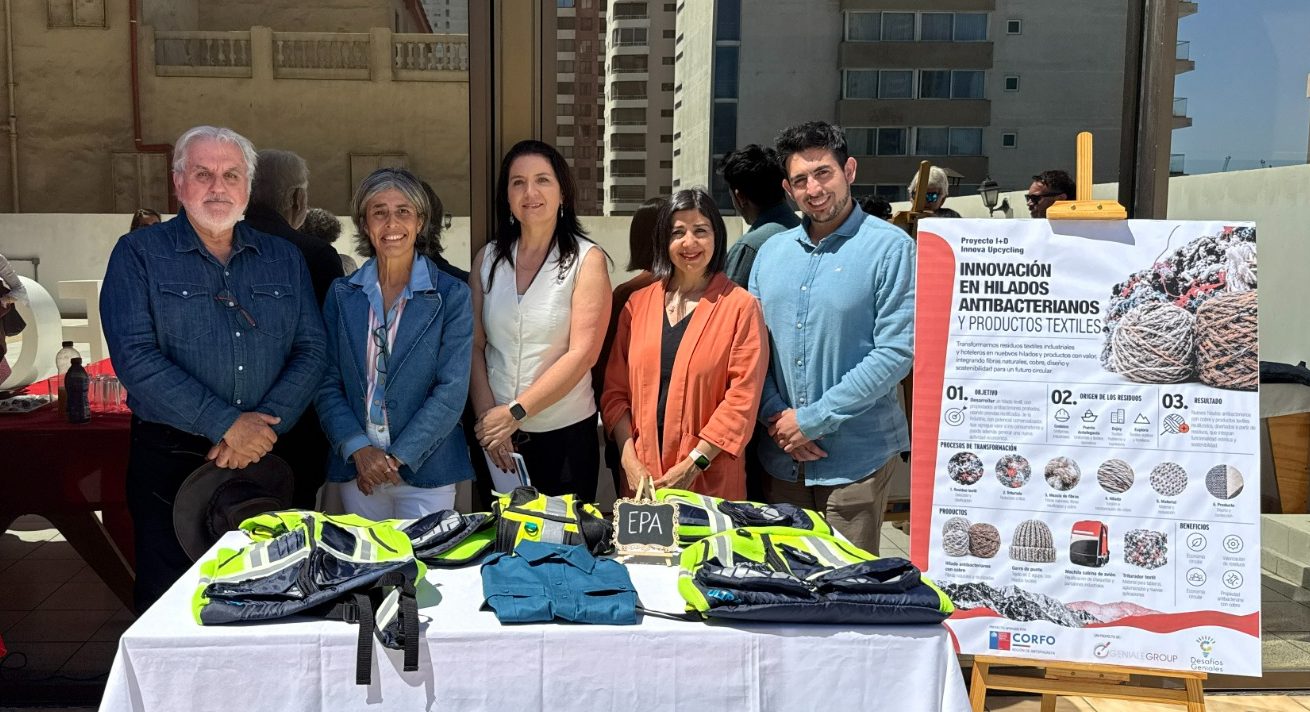 Innova Upcycling: Desarrollan exitoso hilado antibacteriano y productos circulares a partir de textiles industriales en desuso en Antofagasta