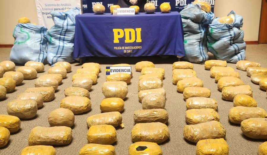 PDI decomisa 234 kilos de cannabis en ruta San Pedro de Atacama-Calama